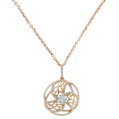 Etched Brass Statement Necklace