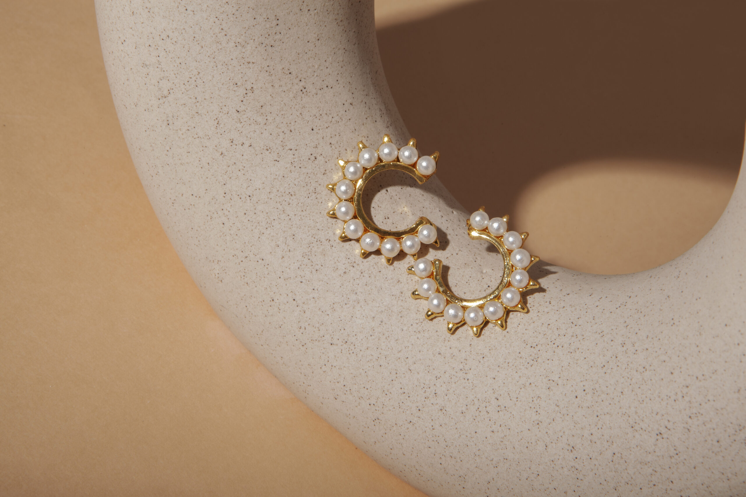 Moonlit Charm Hoops - Silver
